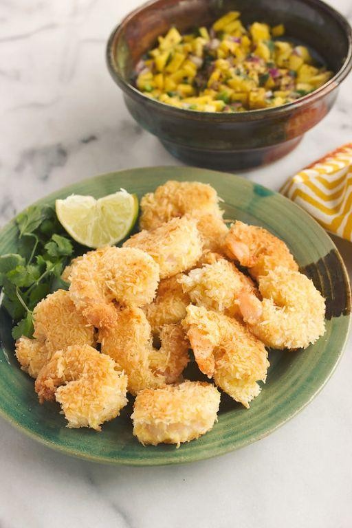 Gluten-Free Breaded Shrimp with Mango Salsa