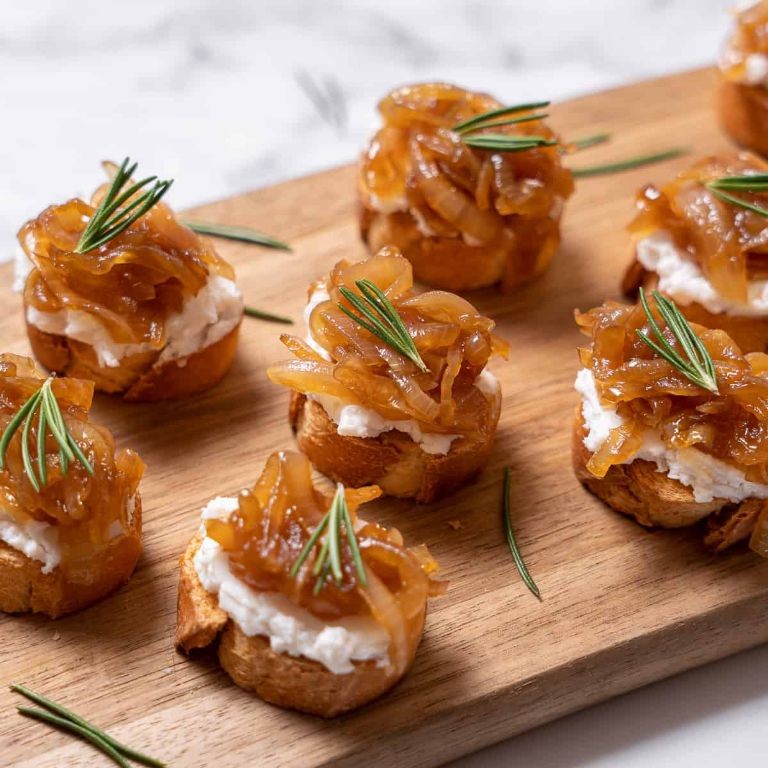 Goat Cheese and Caramelized Onion Pintxos