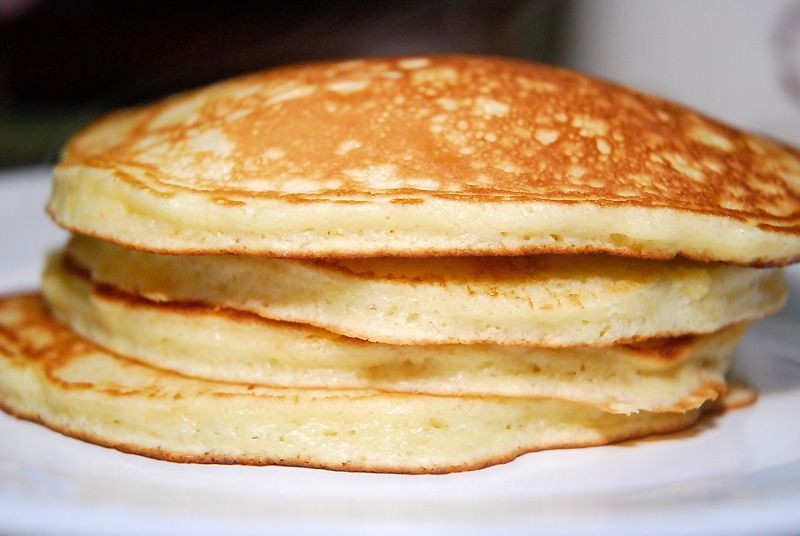 Goat Milk Pancakes with Maple Syrup