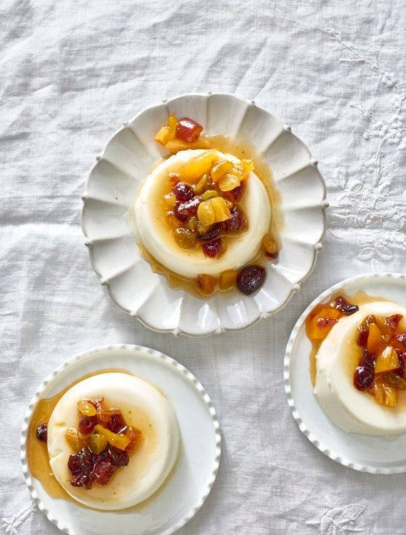 Goat Milk Panna Cotta with Berry Compote