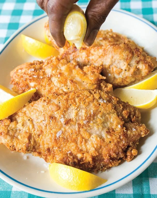 Golden Buttermilk-Battered Cod with Coleslaw