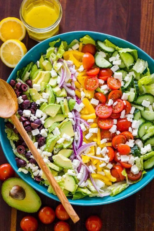 Greek Gluten Free Salad with Lemon Dressing