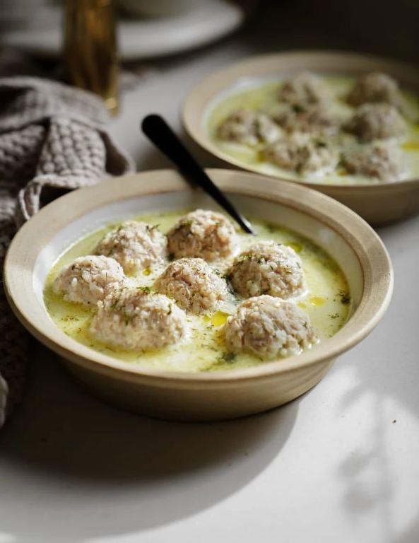 Greek Lemon Meatball Soup