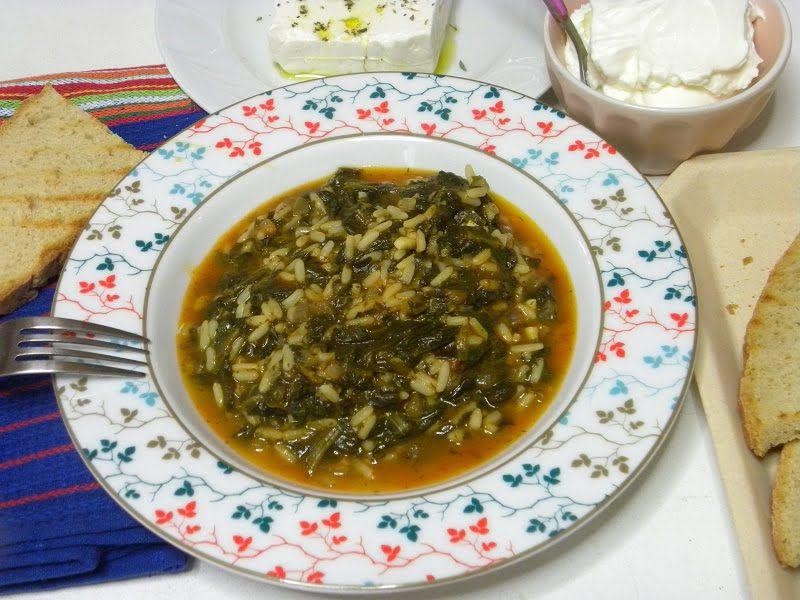 Greek Spinach and Rice Soup