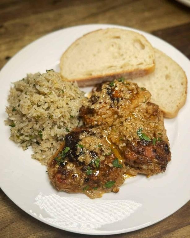 Greek Yogurt Marinated Chicken with Brown Rice