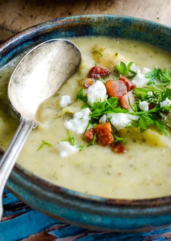 Greek Zucchini and Feta Soup