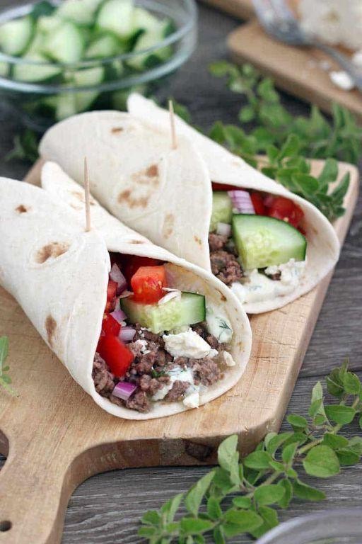 Greek-Style Lamb Tacos with Tzatziki