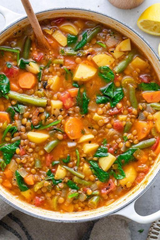 Green Bean and Lentil Soup