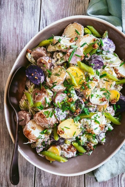 Green Bean and Potato Salad with Mustard Dressing