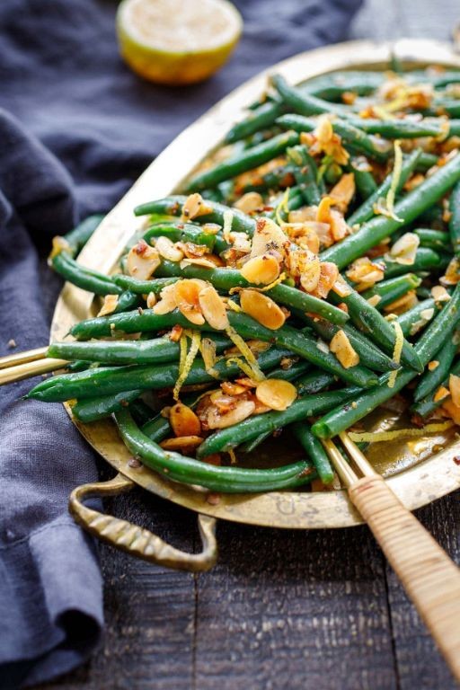 Green Beans Almondine with Lemon Zest and Thyme