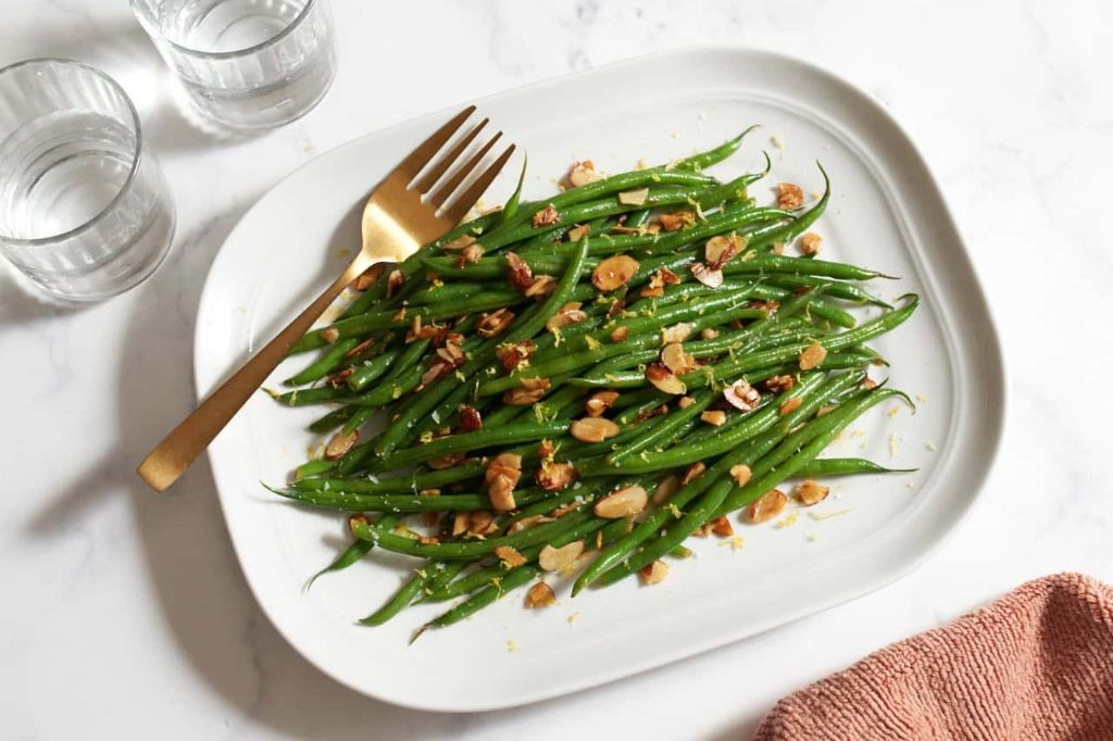 Green Beans Almondine with Orange Zest and Mint