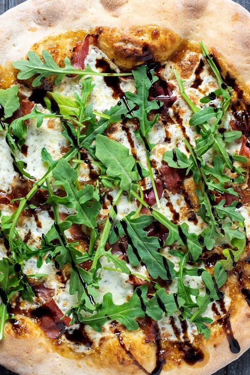 Green Fig and Balsamic Reduction Pizza