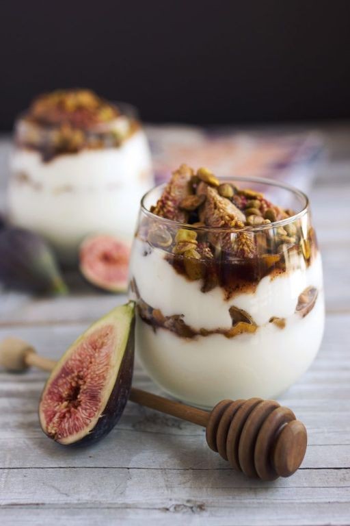 Green Fig and Honey Yogurt Parfait