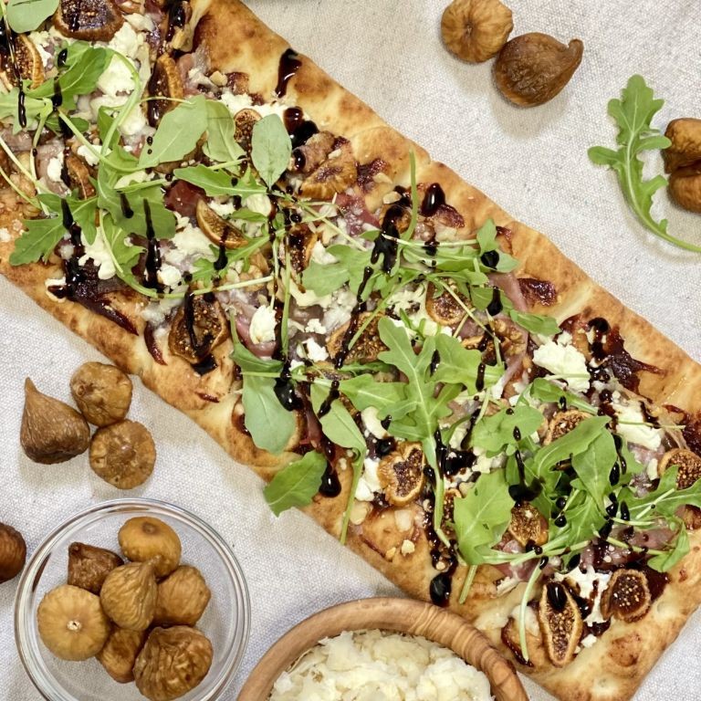Green Fig and Prosciutto Flatbread