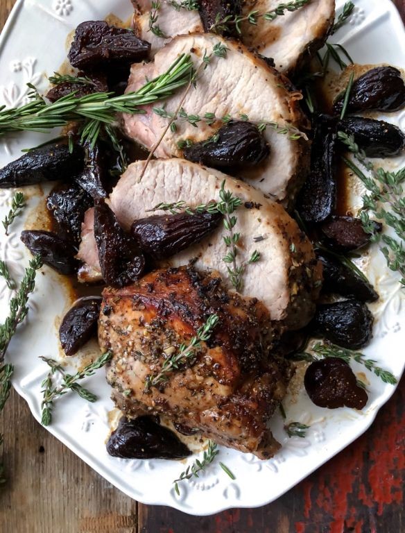 Green Fig and Thyme Roasted Pork