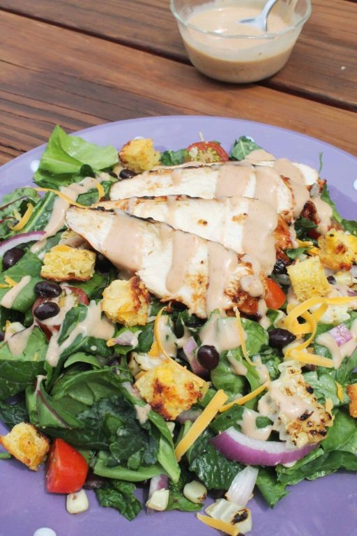 Grilled Chicken Cornbread Salad
