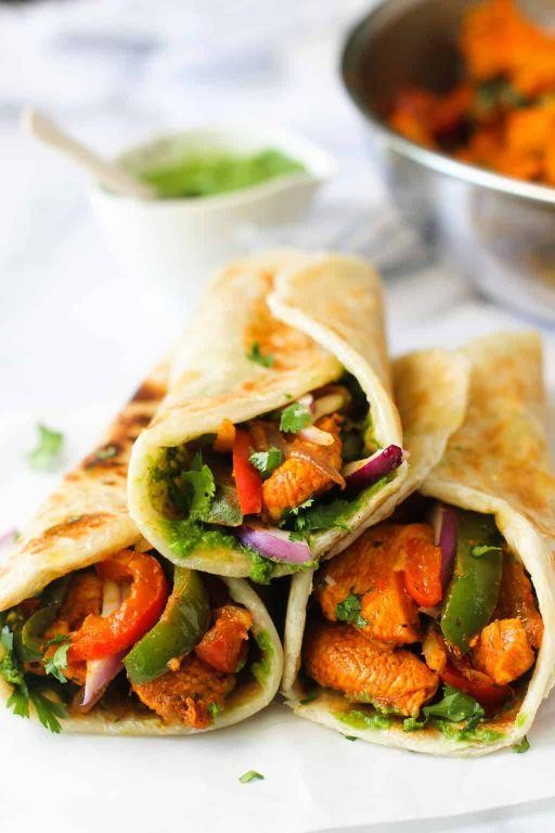Grilled Chicken Kathi Roll