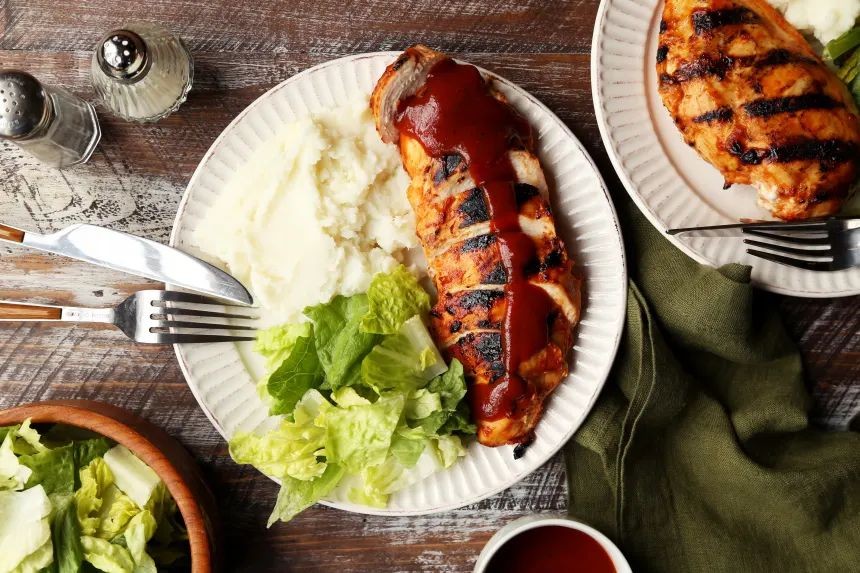 Grilled Frozen Chicken Breast with BBQ Glaze