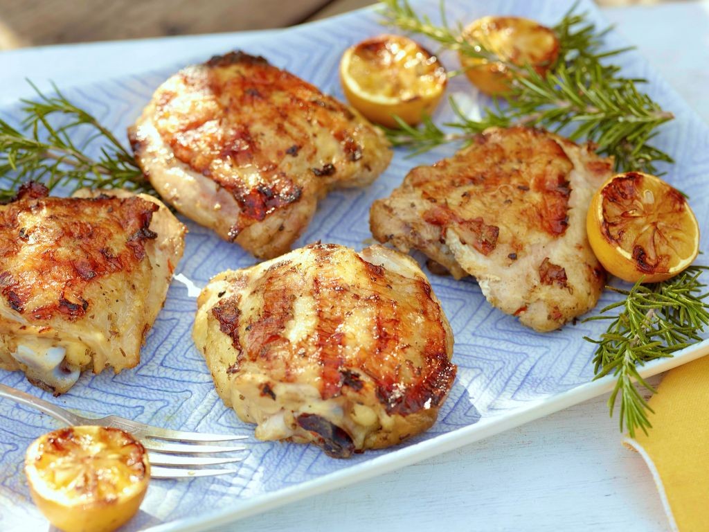 Grilled Lemon Herb Chicken Thighs