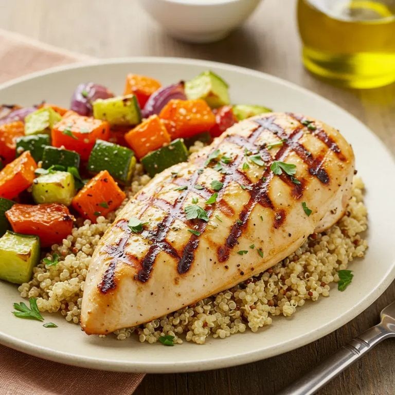 Grilled Lemon Herb Chicken with Quinoa