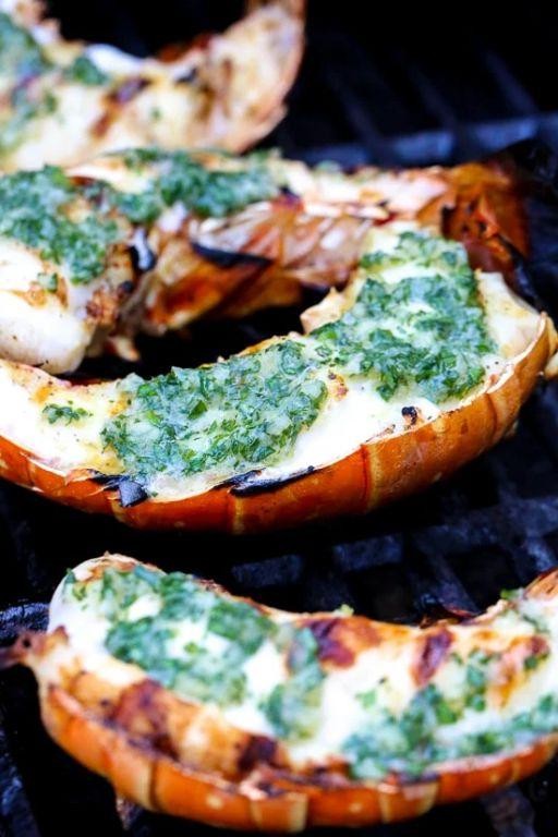 Grilled Lobster Tails with Herb Compound Butter