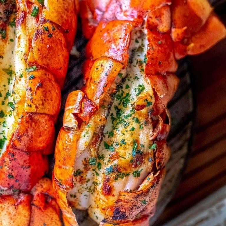 Grilled Lobster Tails with Truffle Butter