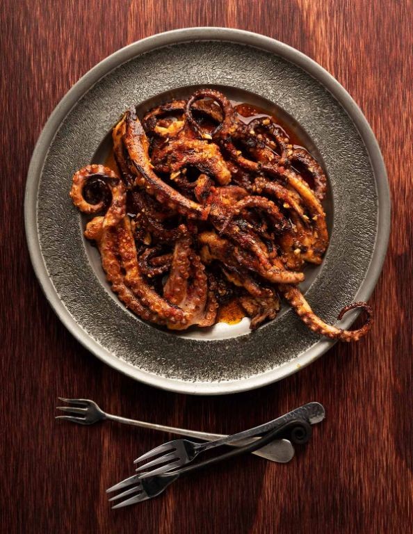 Grilled Octopus Pintxos with Smoked Paprika