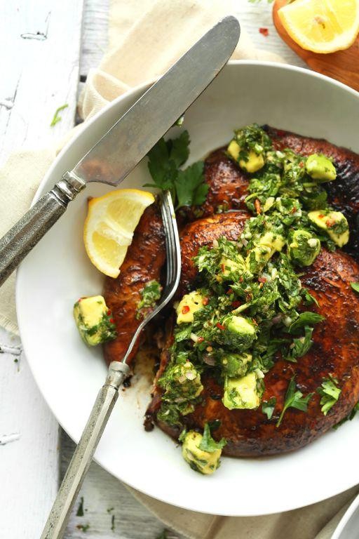 Grilled Vegan Steak with Chimichurri