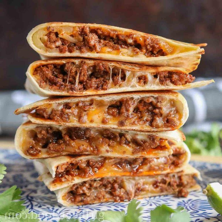 Ground Beef and Cream Cheese Quesadillas