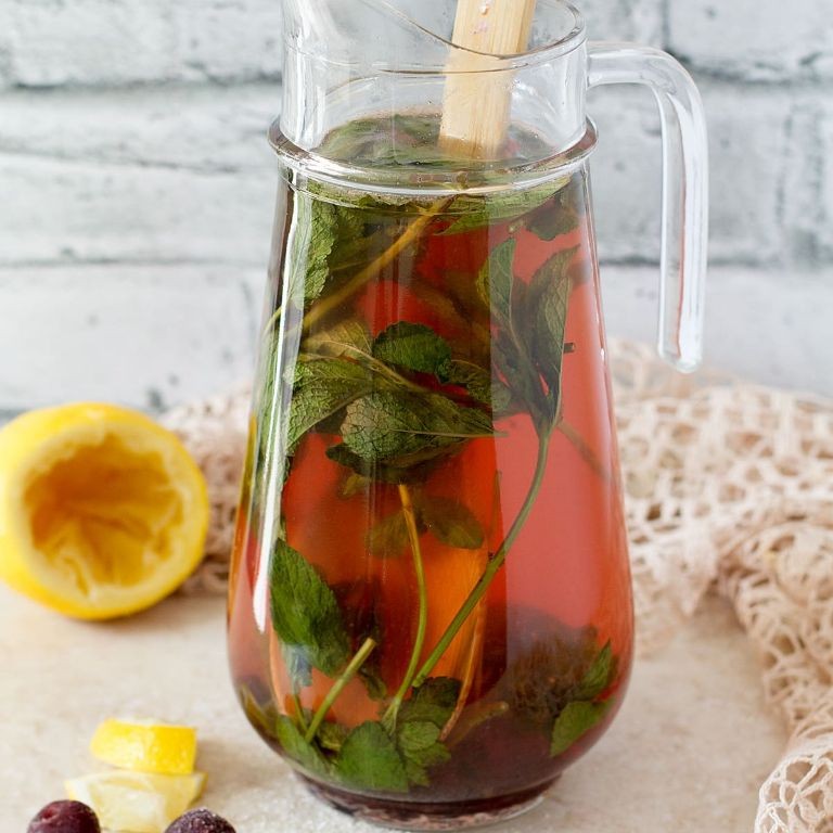 Ground Cherry Lemonade with Mint