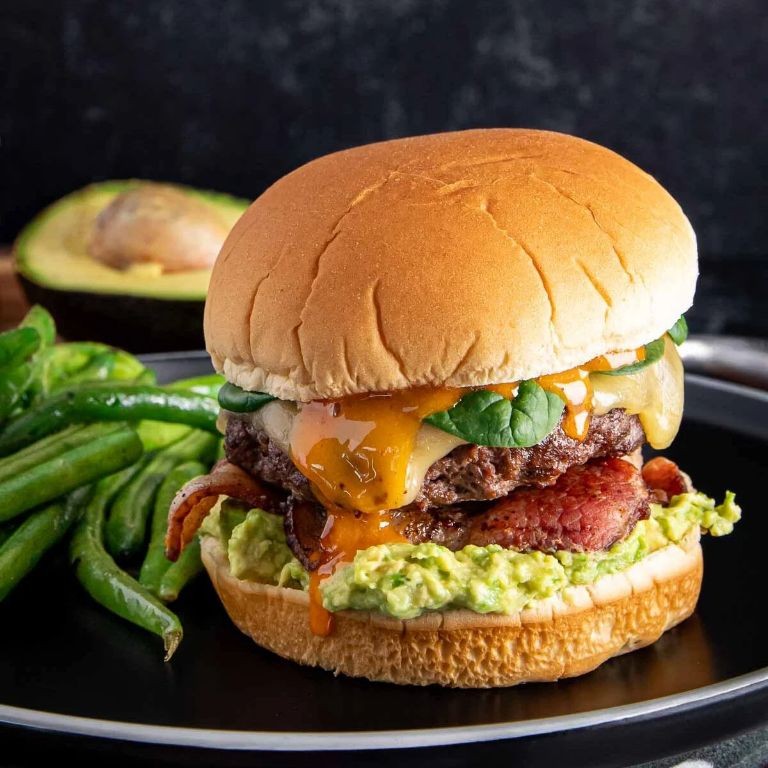 Guinea Pig Burgers with Avocado and Bacon