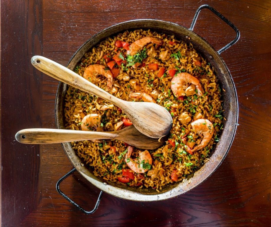 Guinea Pig Paella with Saffron and Seafood