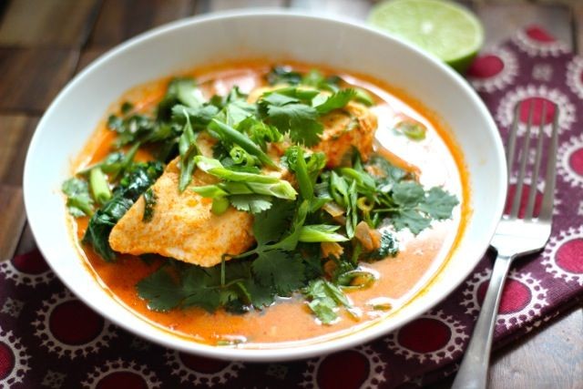 Halibut Curry with Coconut Milk