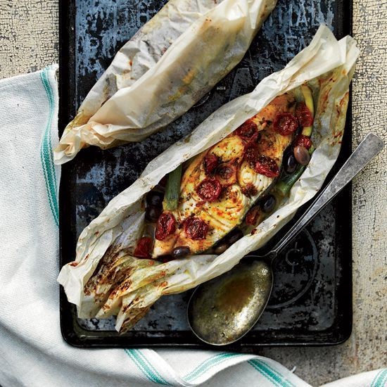 Halibut en Papillote with Vegetables