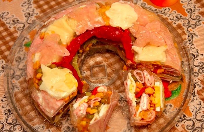Ham and Cheese Aspic