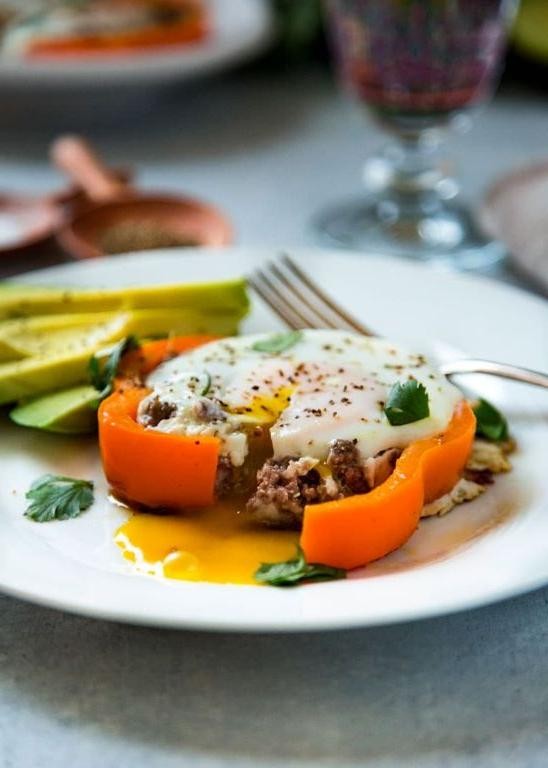 Hamburger Breakfast Stuffed Peppers