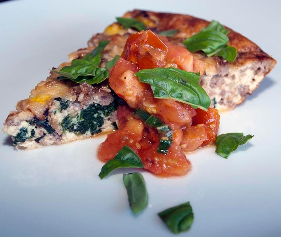 Hamburger and Spinach Breakfast Frittata