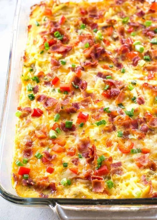 Hash Brown Casserole with Bacon