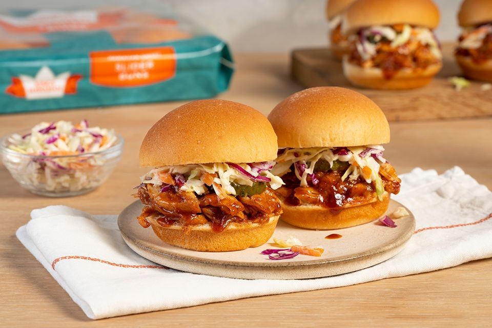 Hawaiian BBQ Pulled Chicken Sliders