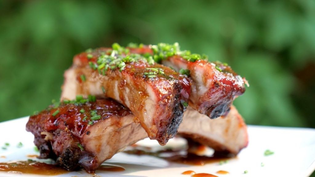 Hawaiian BBQ Spare Ribs with Guava Glaze