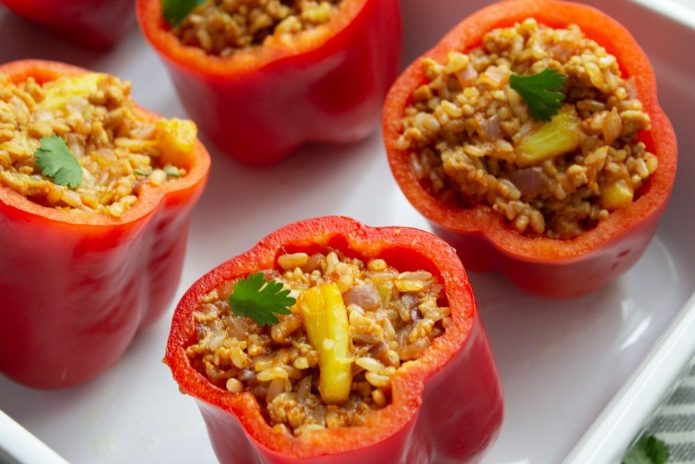 Hawaiian BBQ Stuffed Bell Peppers