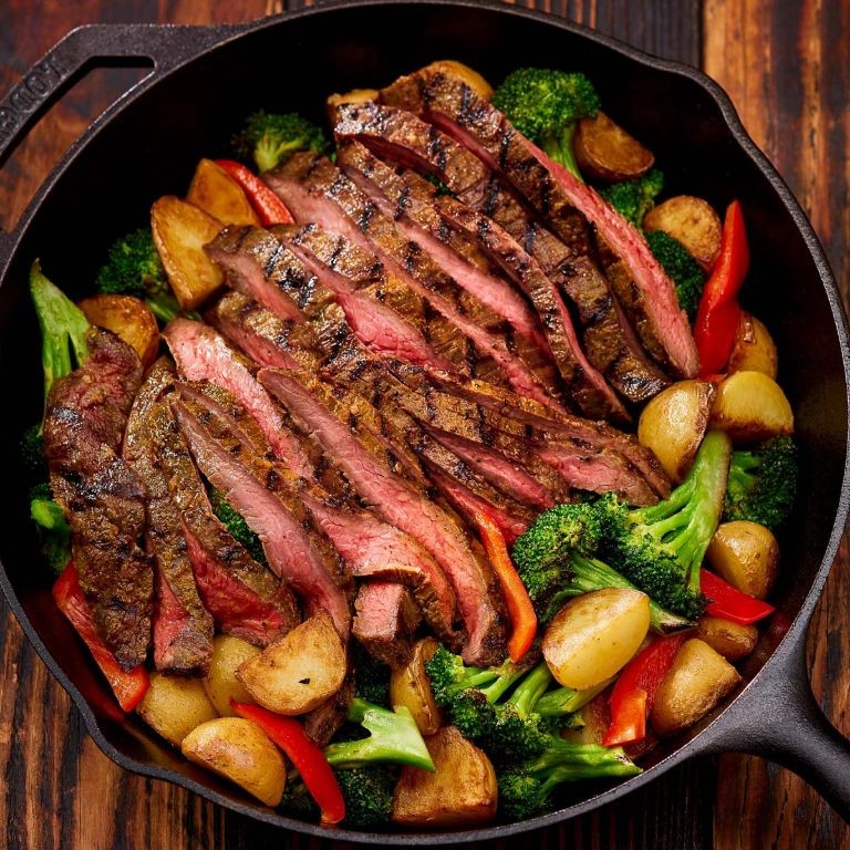 Herb-Marinated Ribeye Roast with Roasted Vegetables