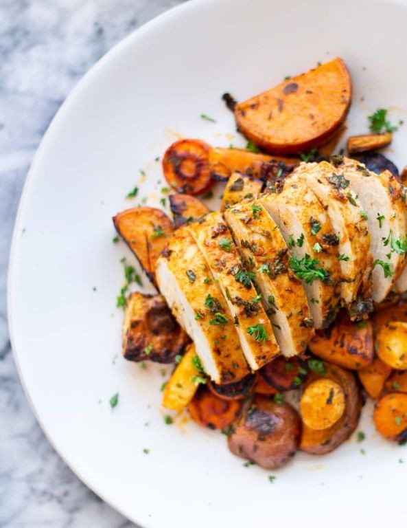 Herb-Roasted Chicken Breast with Vegetables