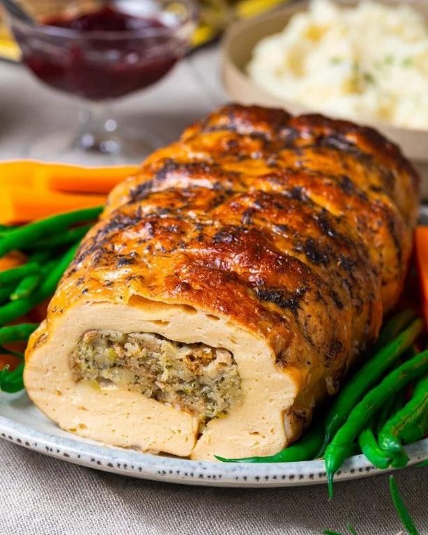 Herb-Stuffed Vegan Turkey Roast