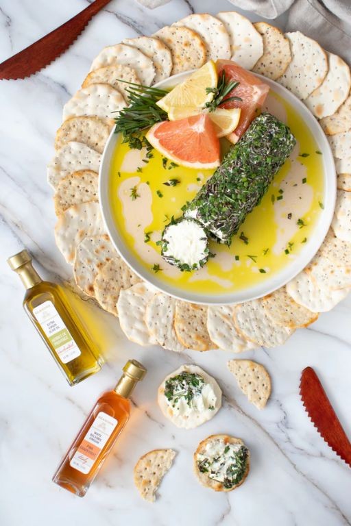 Herbed Goat Cheese and Crackers