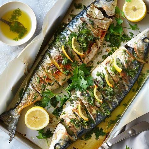 Herbed Mediterranean Mackerel with Lemon