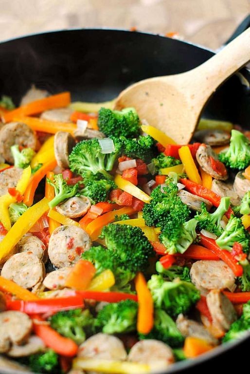 Herbed Sausage and Vegetable Stir-Fry