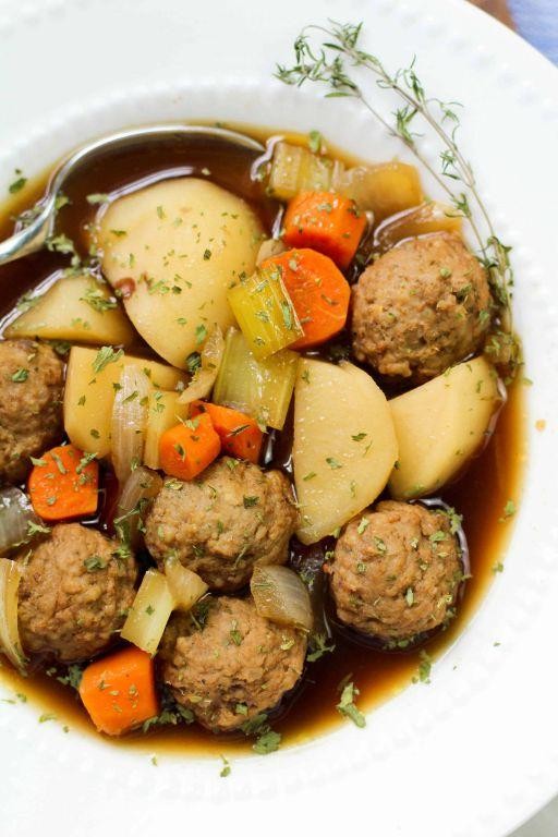 Homestyle Meatball and Potato Soup