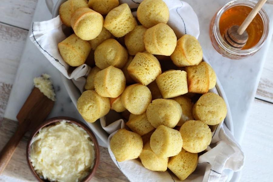 Honey Butter Mini Cornbread Muffins