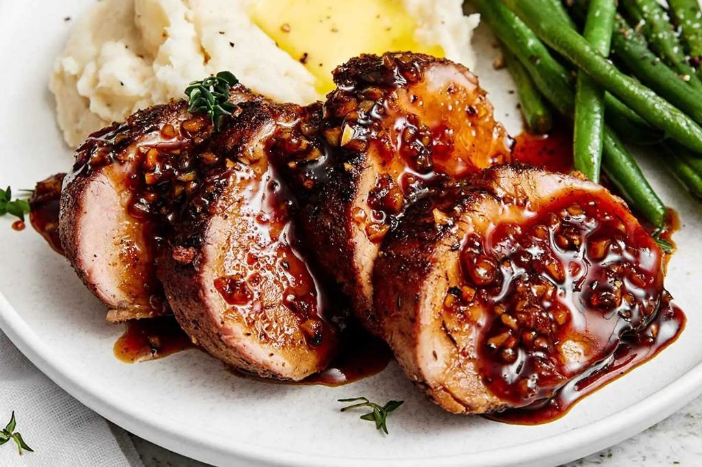 Honey Garlic Glazed Pork Tenderloin